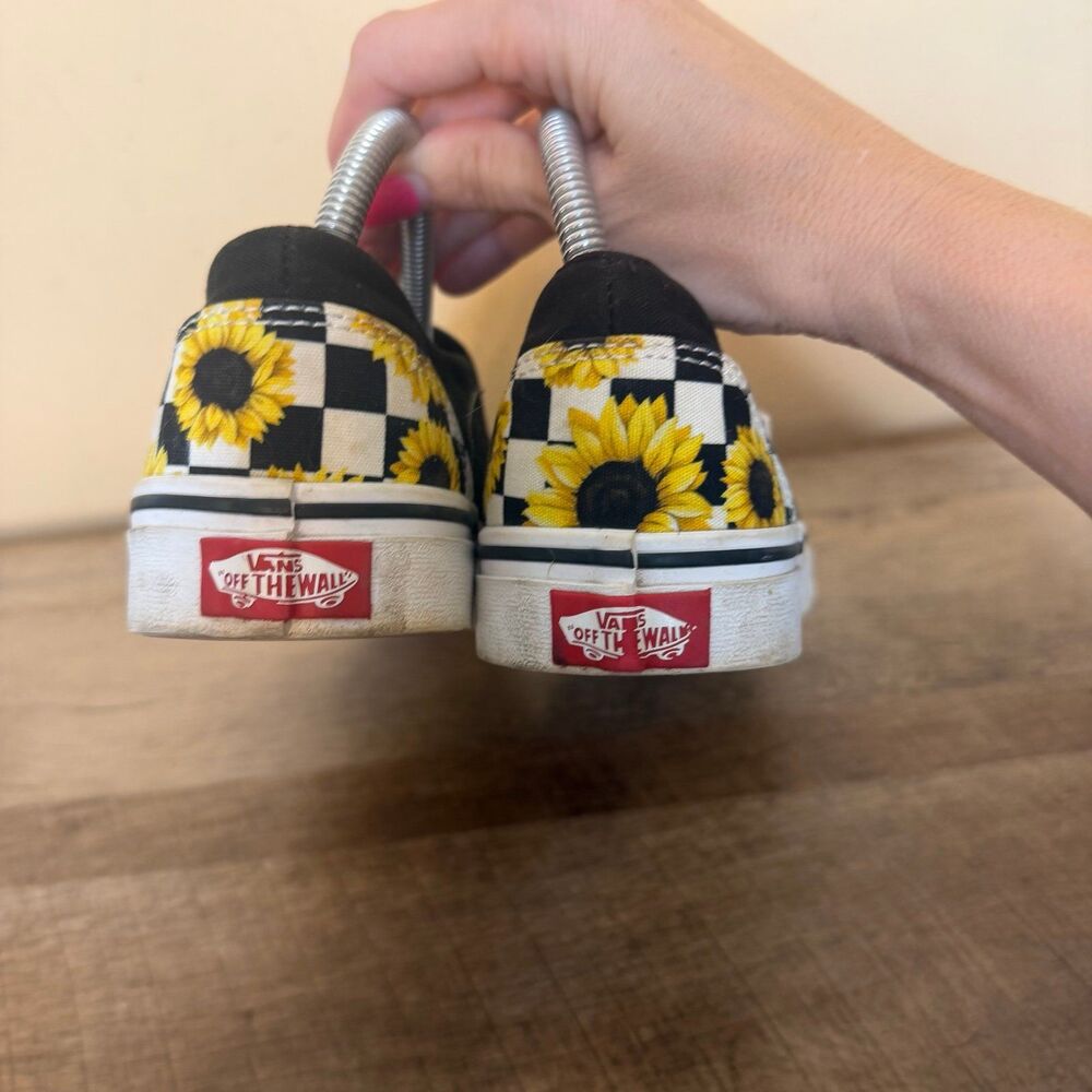 Vans Sunflower Checkerboard Skate Slip On Womens Size 8.5 Shoes - Picture 4 of 8